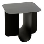 Paris Prix Table d'Appoint Carrée en Métal  Reva  39cm Noir