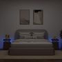 Voir la diapositive 4 : VIDAXL Tables de chevet et lumières LED 2 pcs chêne marron 35x39x55 cm