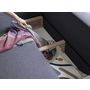 Voir la diapositive 4 : BEST MOBILIER Olli - canapé d'angle droit - convertible - avec coffre - 4 places - en tissu