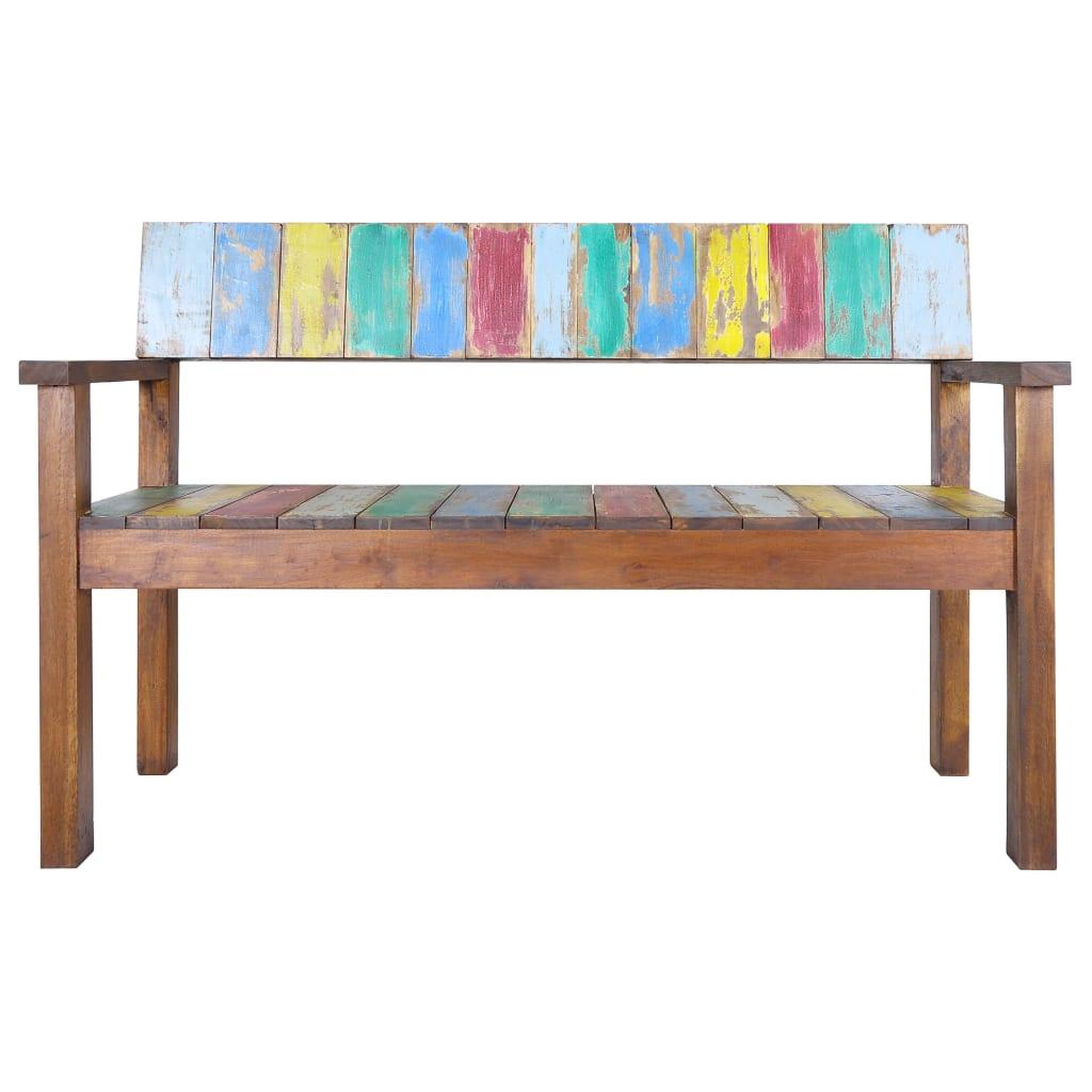 Voir la diapositive 2 : VIDAXL Banc 115 cm Bois de recuperation massif