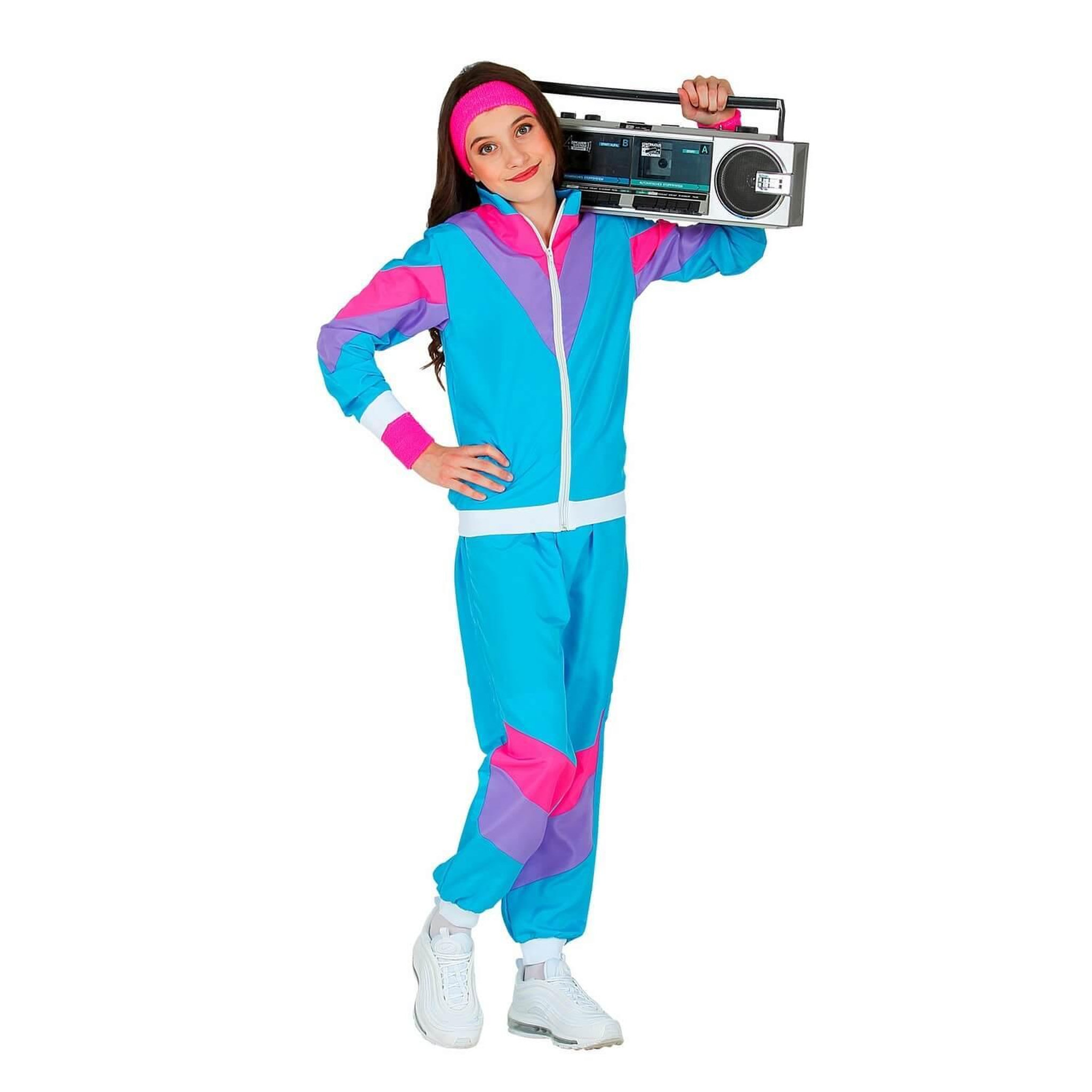 Voir la diapositive 2 : WIDMANN Déguisement jogging années 80 - Enfant - 8/10 ans (128 à 140 cm)