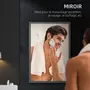 KLEANKIN Armoire miroir murale salle de bain toilette dim. 40L x 12l x 60H cm acier inox. noir verre