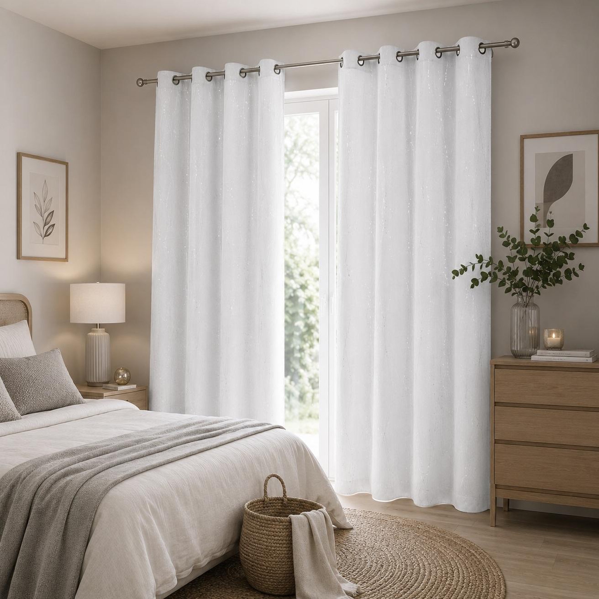 Voir la diapositive 4 : Eden Rideau a oeillets filliane design et moderne