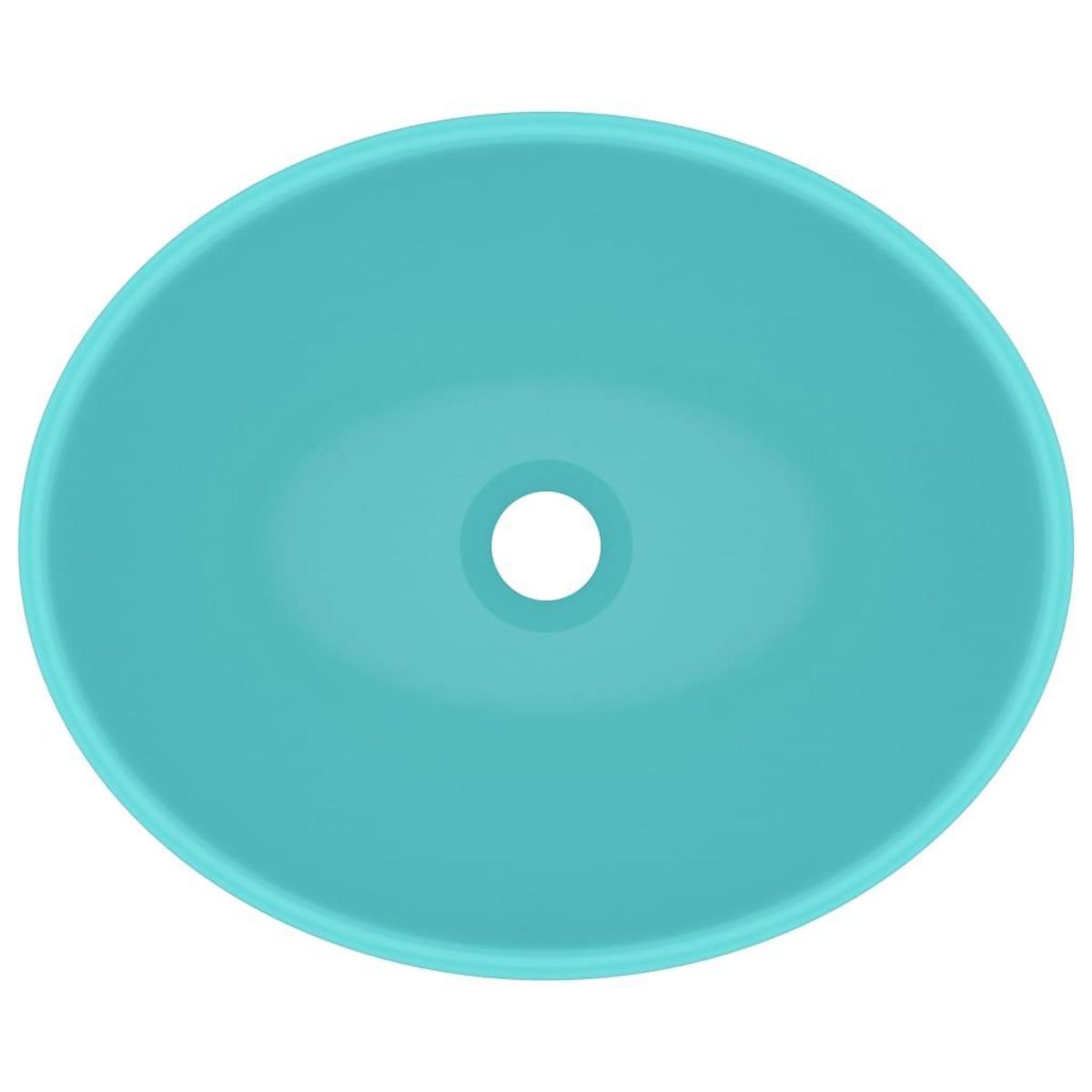 VIDAXL Lavabo ovale de luxe Vert clair mat 40x33 cm Ceramique