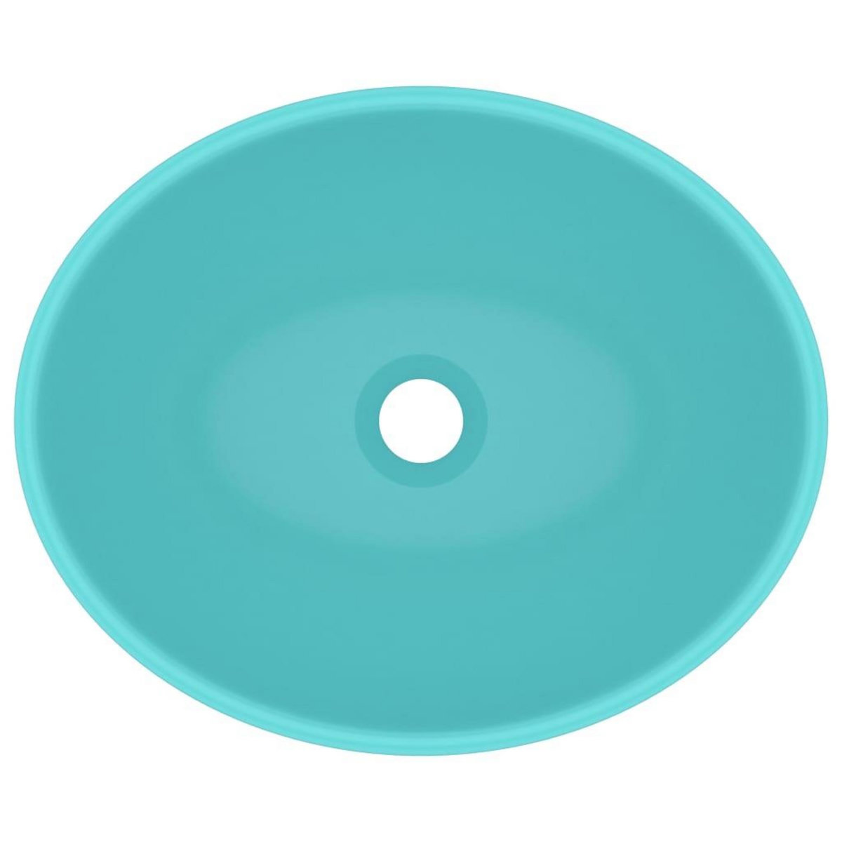 VIDAXL Lavabo ovale de luxe Vert clair mat 40x33 cm Ceramique