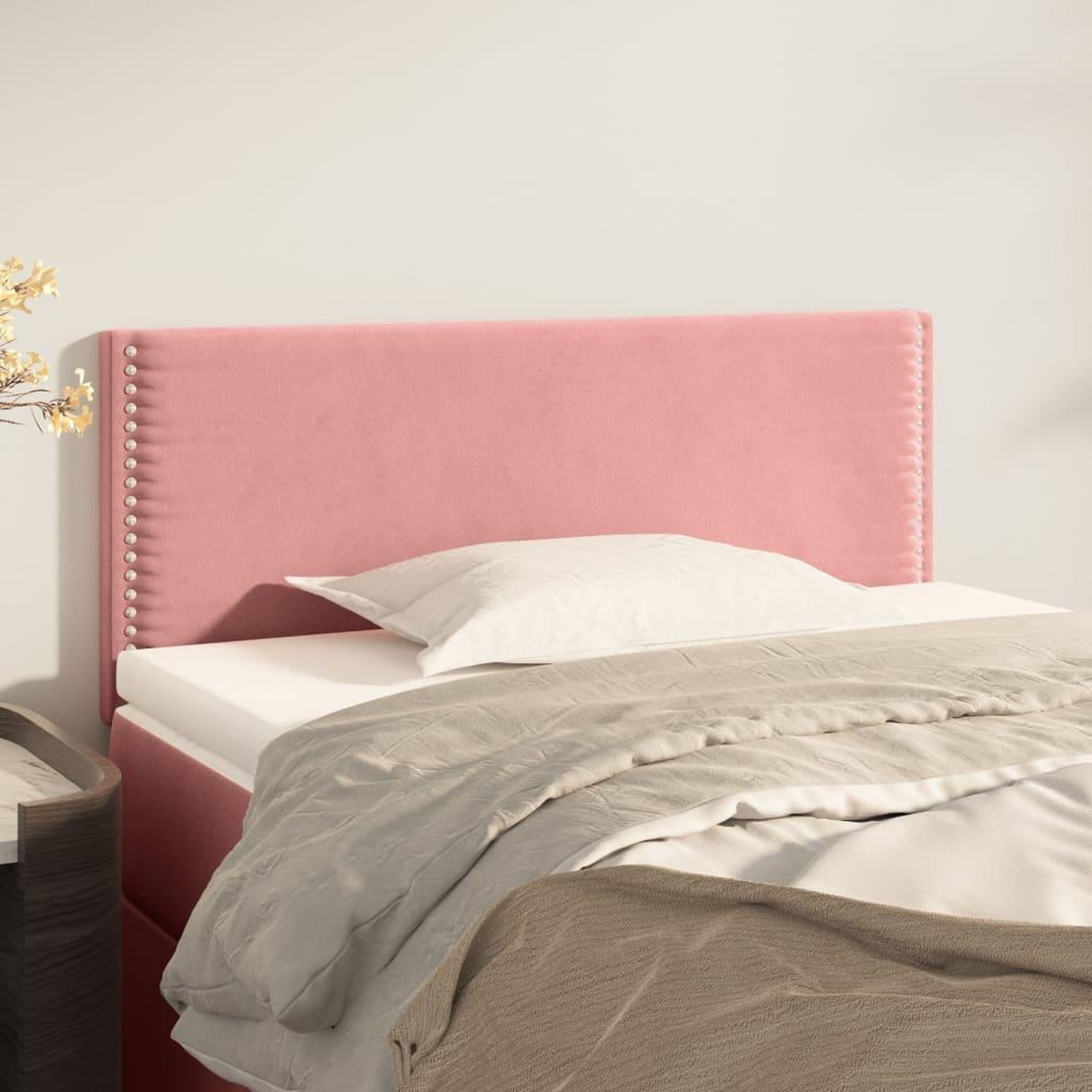 Voir la diapositive 1 : VIDAXL Tete de lit Rose 80x5x78/88 cm Velours