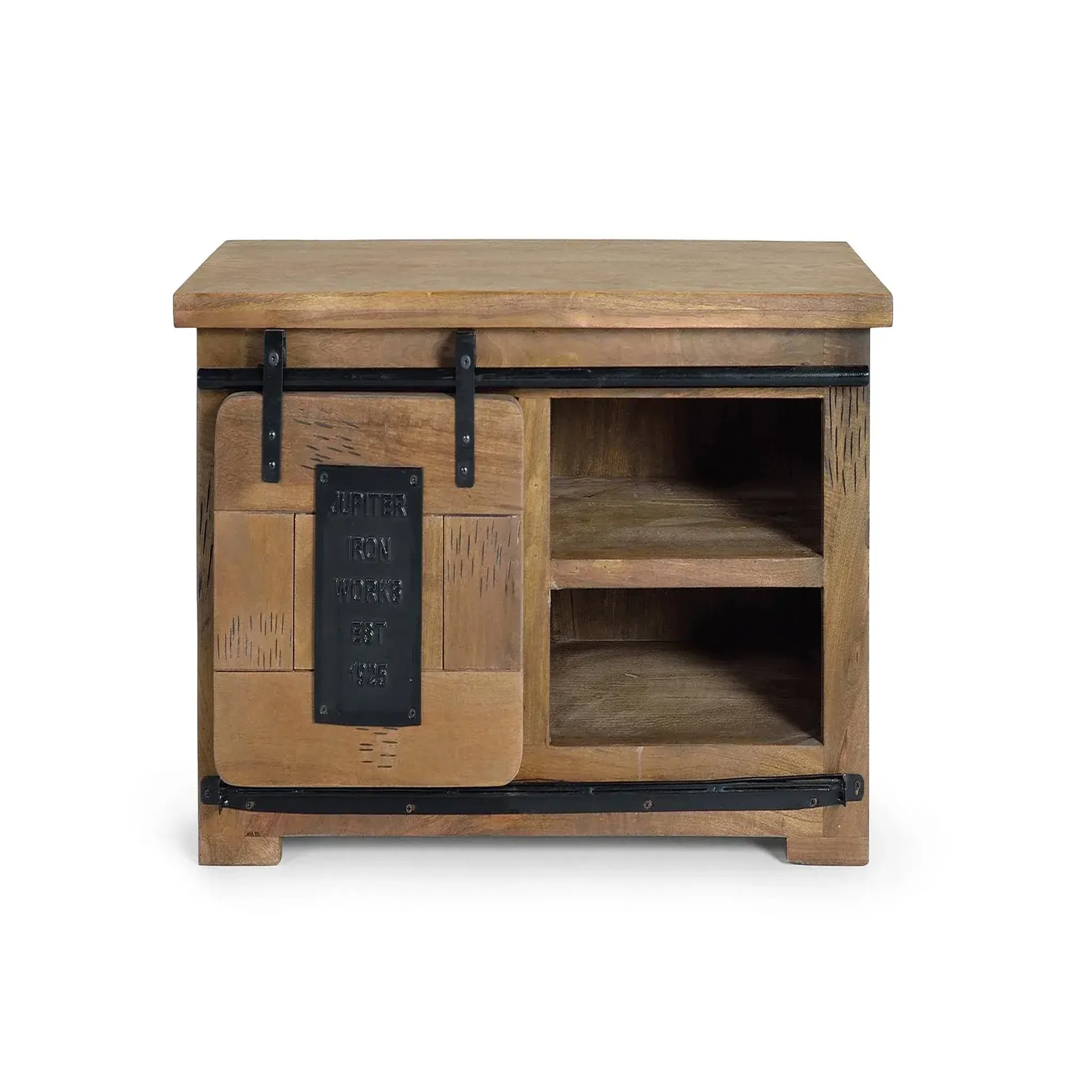 GINER Y COLOMER SL Meuble tv en bois de manguier 90 cm style industriel