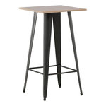 Paris Prix Table de Bar  Tempe  105cm Noyer