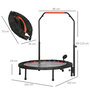 Voir la diapositive 3 : HOMCOM Trampoline de Fitness gym pliable - poignée réglable, écran LCD, 28 ressorts - Ø 102 cm - noir rouge