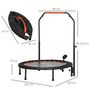Voir la diapositive 3 : HOMCOM Trampoline de Fitness gym pliable - poignée réglable, écran LCD, 28 ressorts - Ø 102 cm - noir rouge