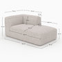 Voir la diapositive 4 : MAISON PAVANE Méridienne d'angle à droite pour canapé modulable en tissu beige-Hestia