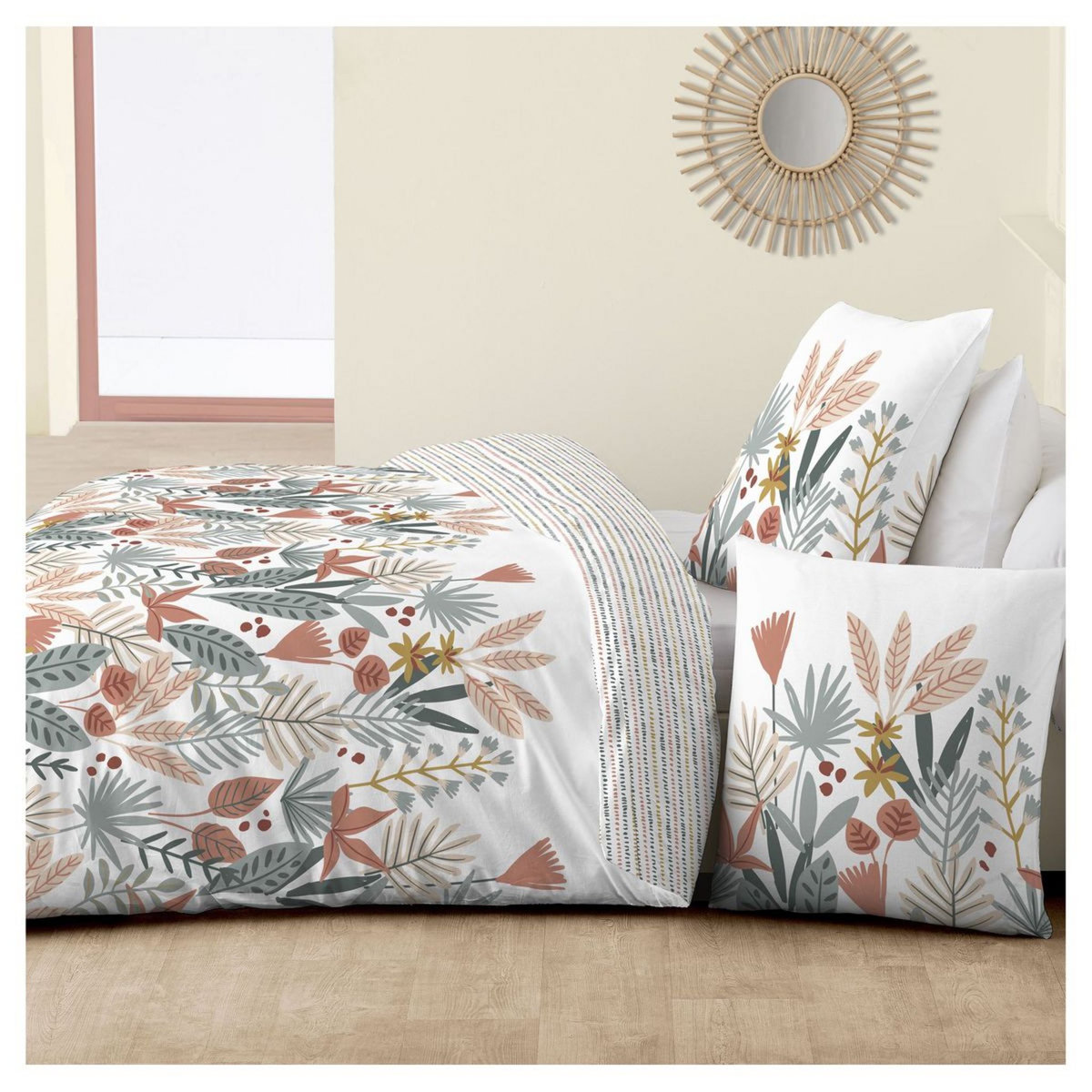 Parure housse de couette fantaisie en coton 57 fils PARADISE