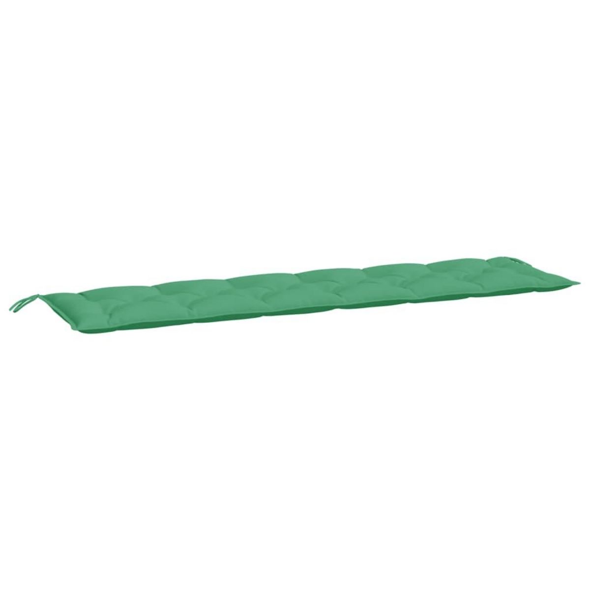 VIDAXL Coussins de banc jardin lot de 2 vert 200x50x7 cm tissu Oxford