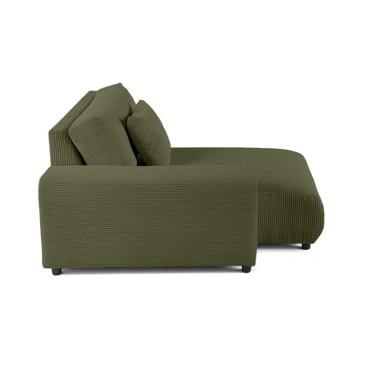 LISA DESIGN Garance - module d'assise méridienne gauche - en velours côtelé