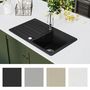 Voir la diapositive 3 : VIDAXL Evier de cuisine en granite avec egouttoir reversible Noir