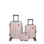 SWISS KOPPER SWISS KOPPER - LOT DE 3 - Valises cabine, cabine XXS et vanity USTER. Coloris disponibles : Noir, Vert, Rose, Gris, Bleu, Beige