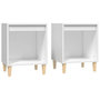 Voir la diapositive 2 : VIDAXL Tables de chevet 2 pcs Blanc 40x35x50 cm