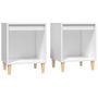 Voir la diapositive 2 : VIDAXL Tables de chevet 2 pcs Blanc 40x35x50 cm