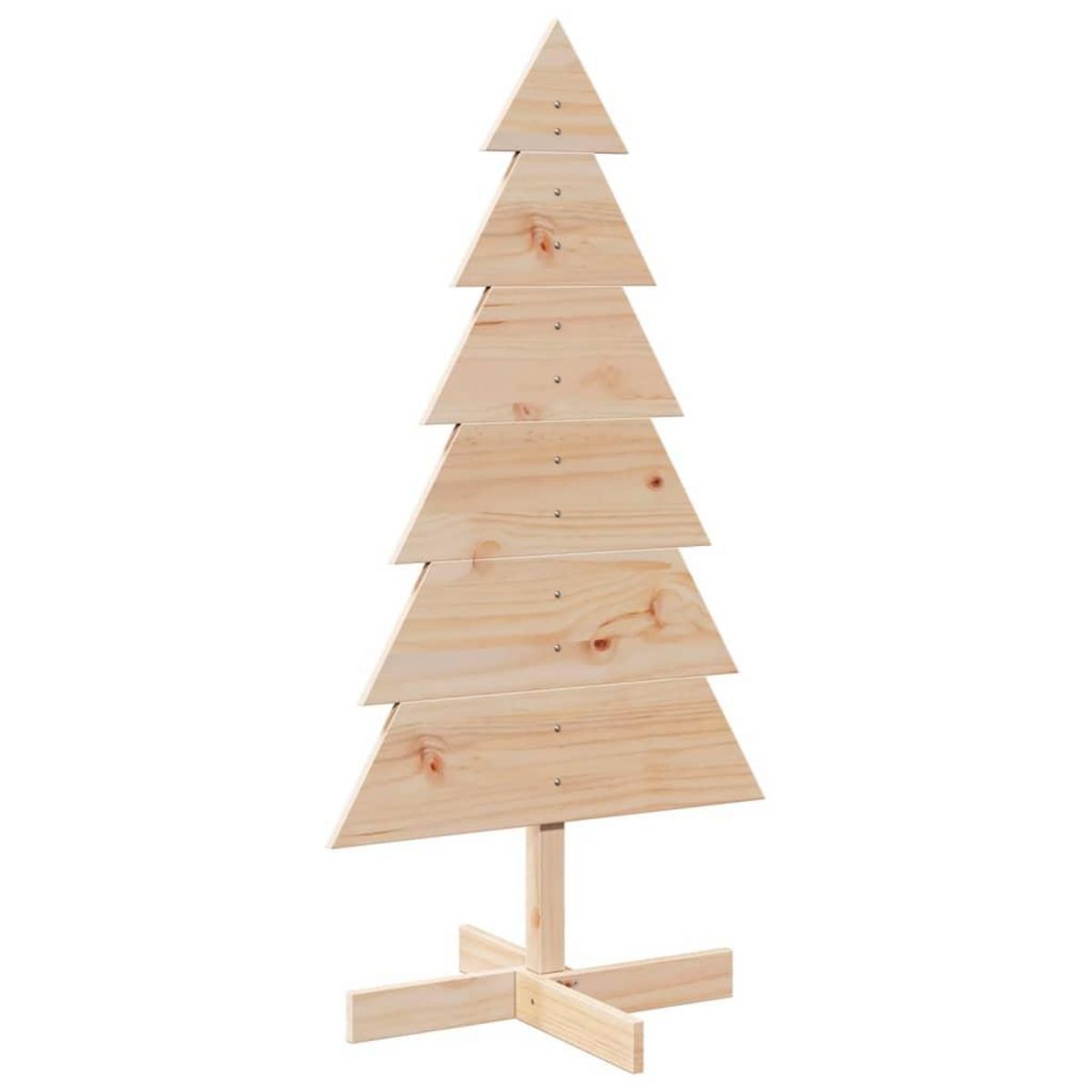 VIDAXL Arbre de Noël en bois pour decoration 120 cm bois massif de pin
