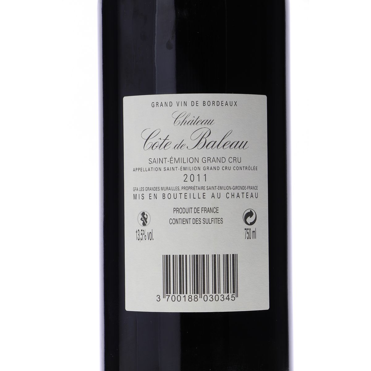 Château Côte de Baleau Saint-Emilion Rouge 2011