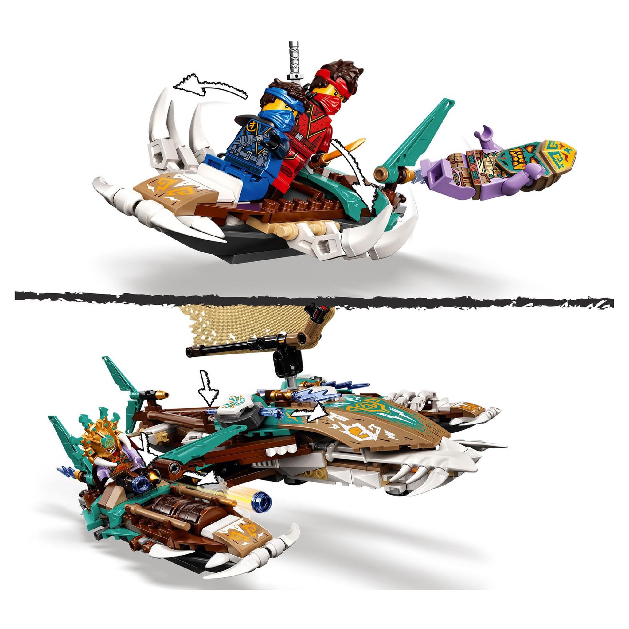 Voir la diapositive 4 : LEGO Ninjago 71748 - La bataille de catamarans