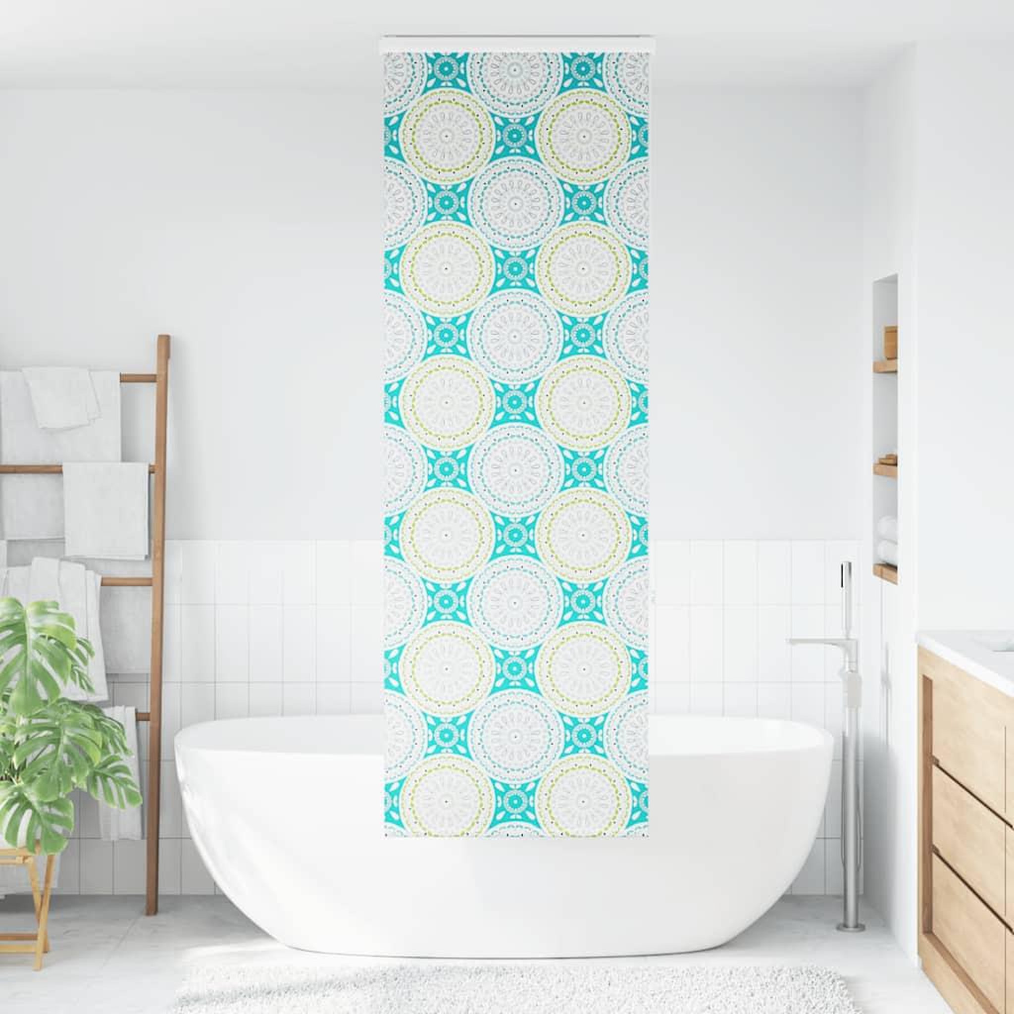 Voir la diapositive 2 : VIDAXL Store enrouleur de douche avec cassette largeur du tissu 66 cm
