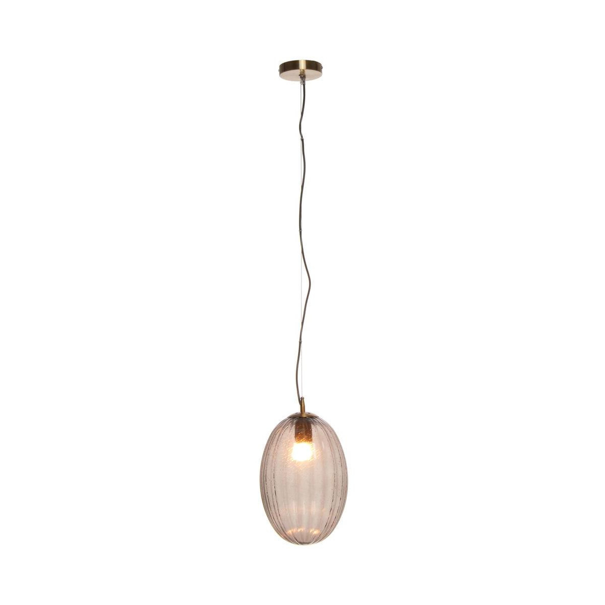 Voir la diapositive 4 : Paris Prix Lampe suspension en verre  virgina  36cm gris