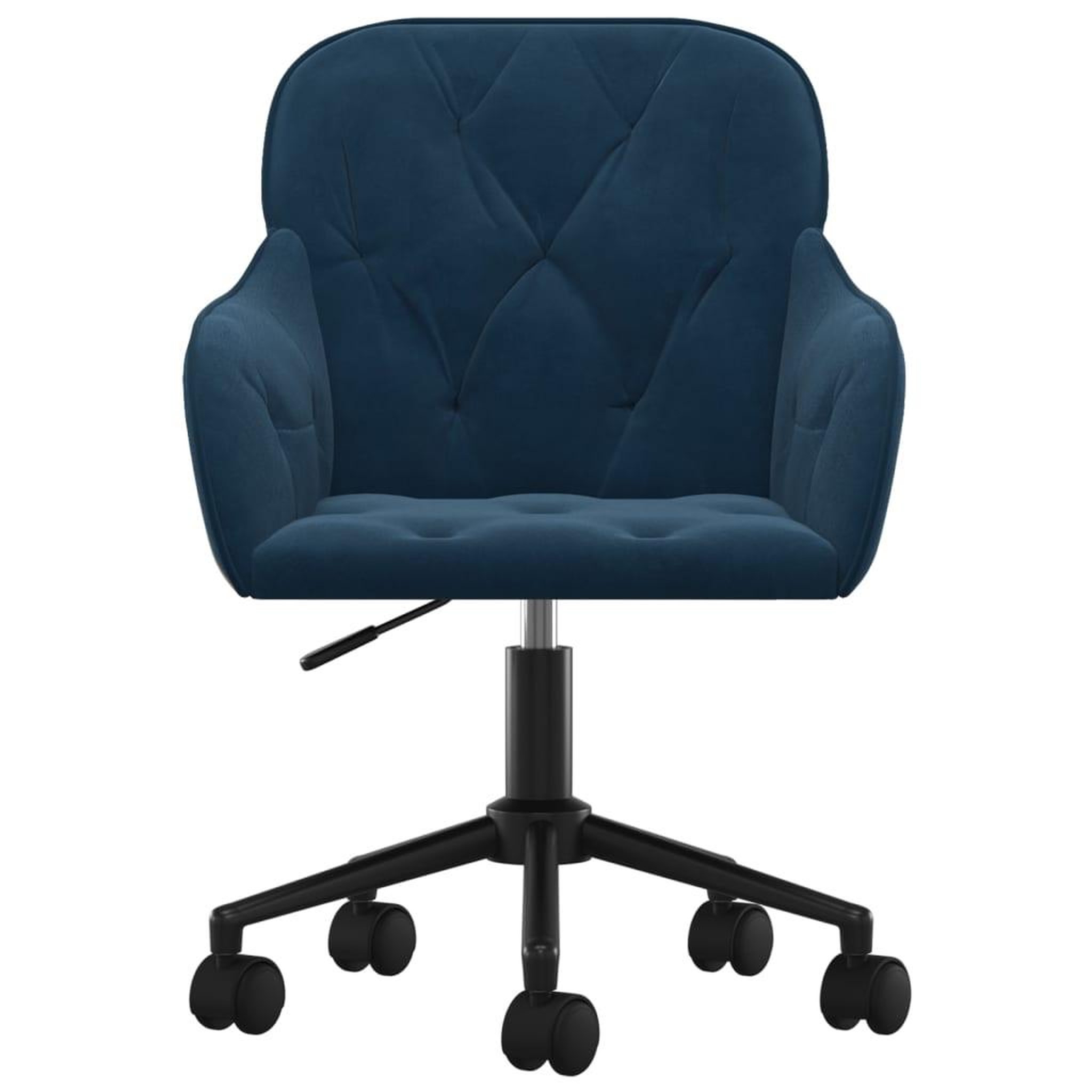 Voir la diapositive 4 : VIDAXL Chaises pivotantes a manger lot de 2 Bleu Velours