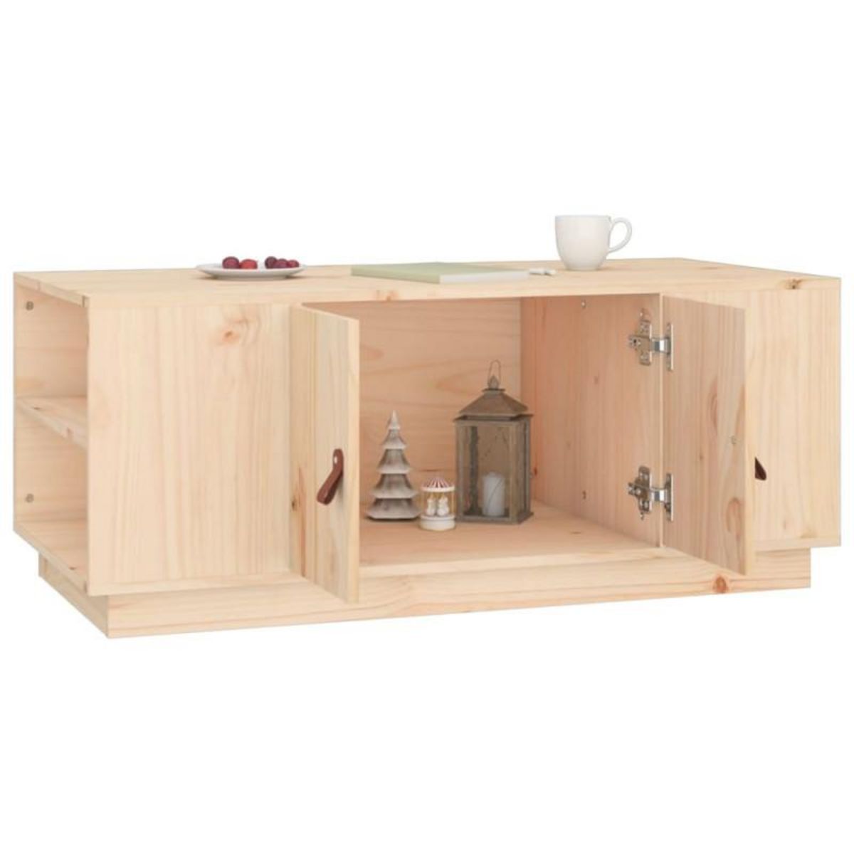 VIDAXL Table basse 100x50x41 cm Bois massif de pin