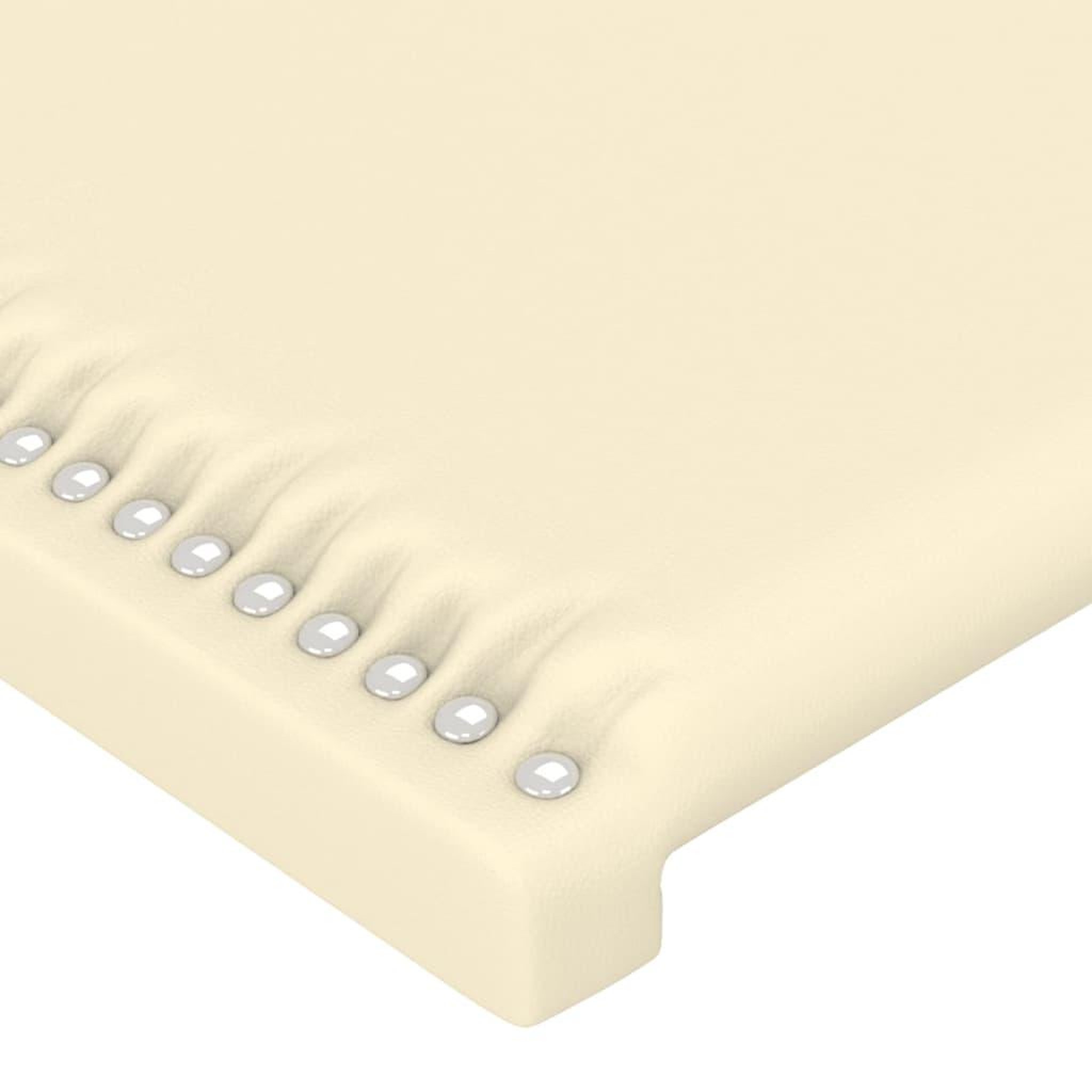 Voir la diapositive 5 : VIDAXL Tete de lit avec oreilles Creme 83x23x118/128 cm Similicuir