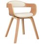 Voir la diapositive 3 : VIDAXL Chaises a manger lot de 4 creme similicuir et bois courbe