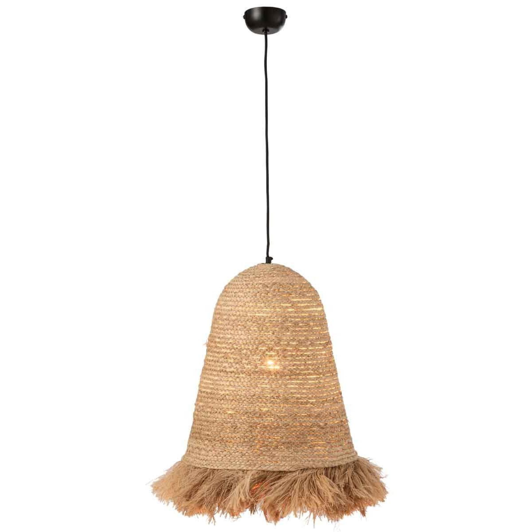 Voir la diapositive 2 : J-LINE Lampe suspension design  ozie  50cm naturel