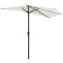 Voir la diapositive 1 : OUTSUNNY Demi parasol, parasol de balcon 5 entretoises métal polyester 2,69L x 1,38l x 2,36H m crème
