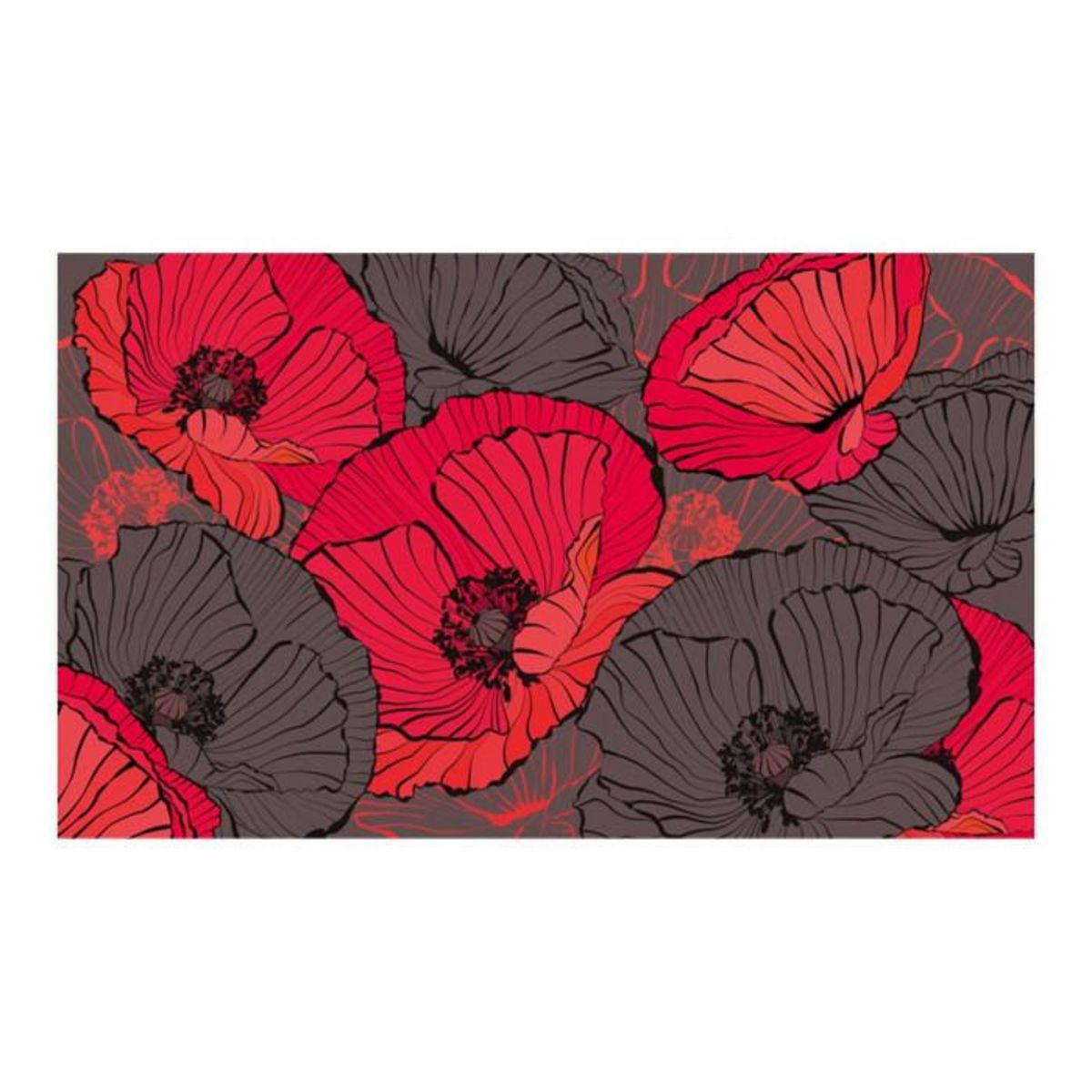 Paris Prix Papier Peint  Coquelicots Plissés  270x450cm