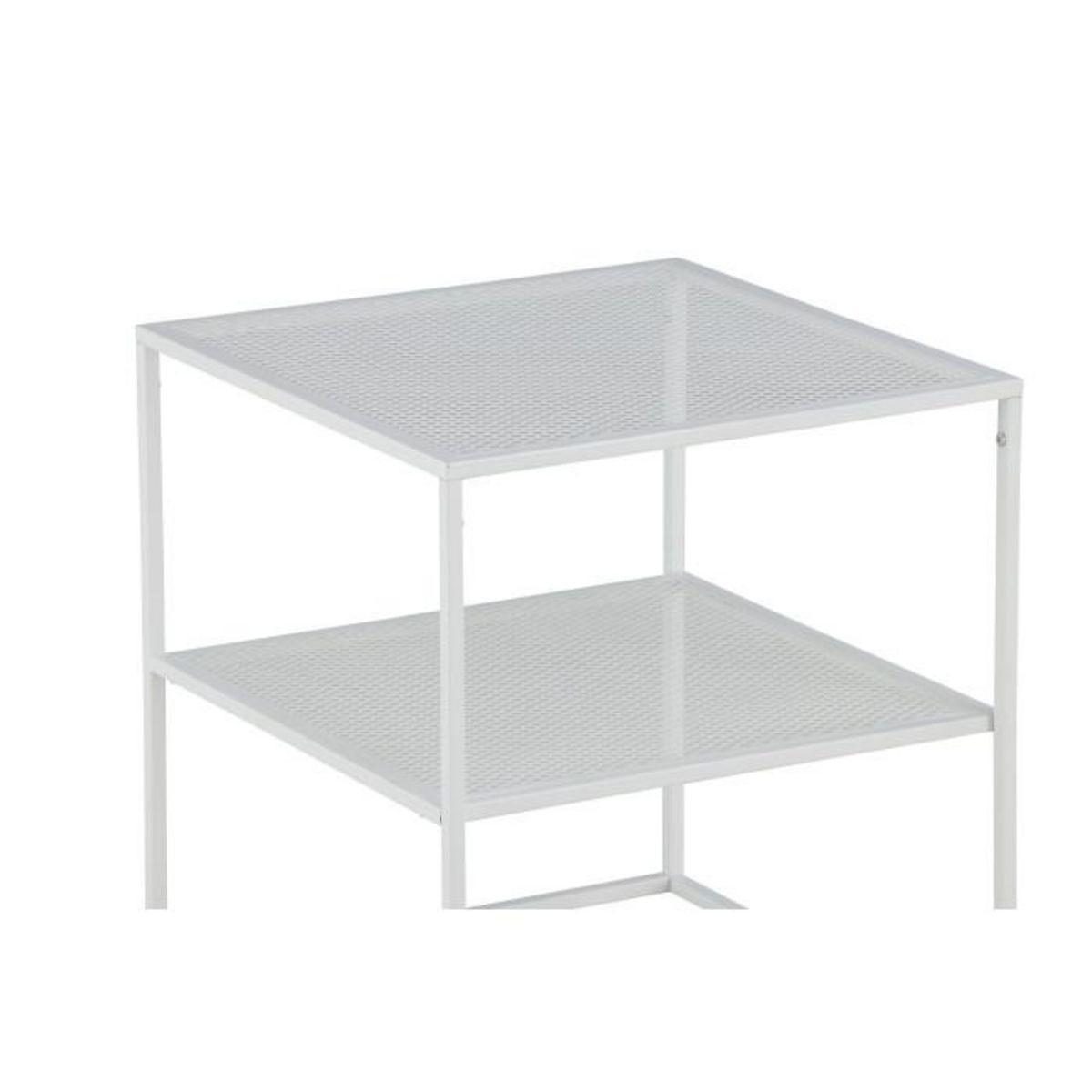 Paris Prix Table d'Appoint Avec Étagère  Netz  60cm Blanc