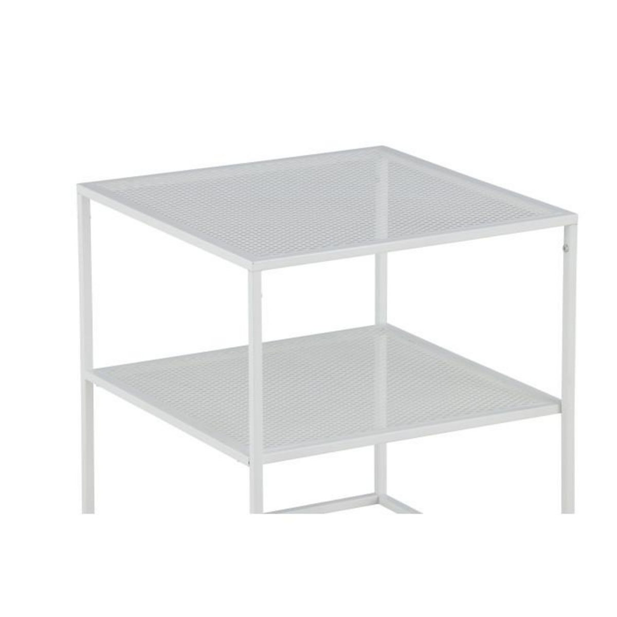 Paris Prix Table d'Appoint Avec Étagère  Netz  60cm Blanc
