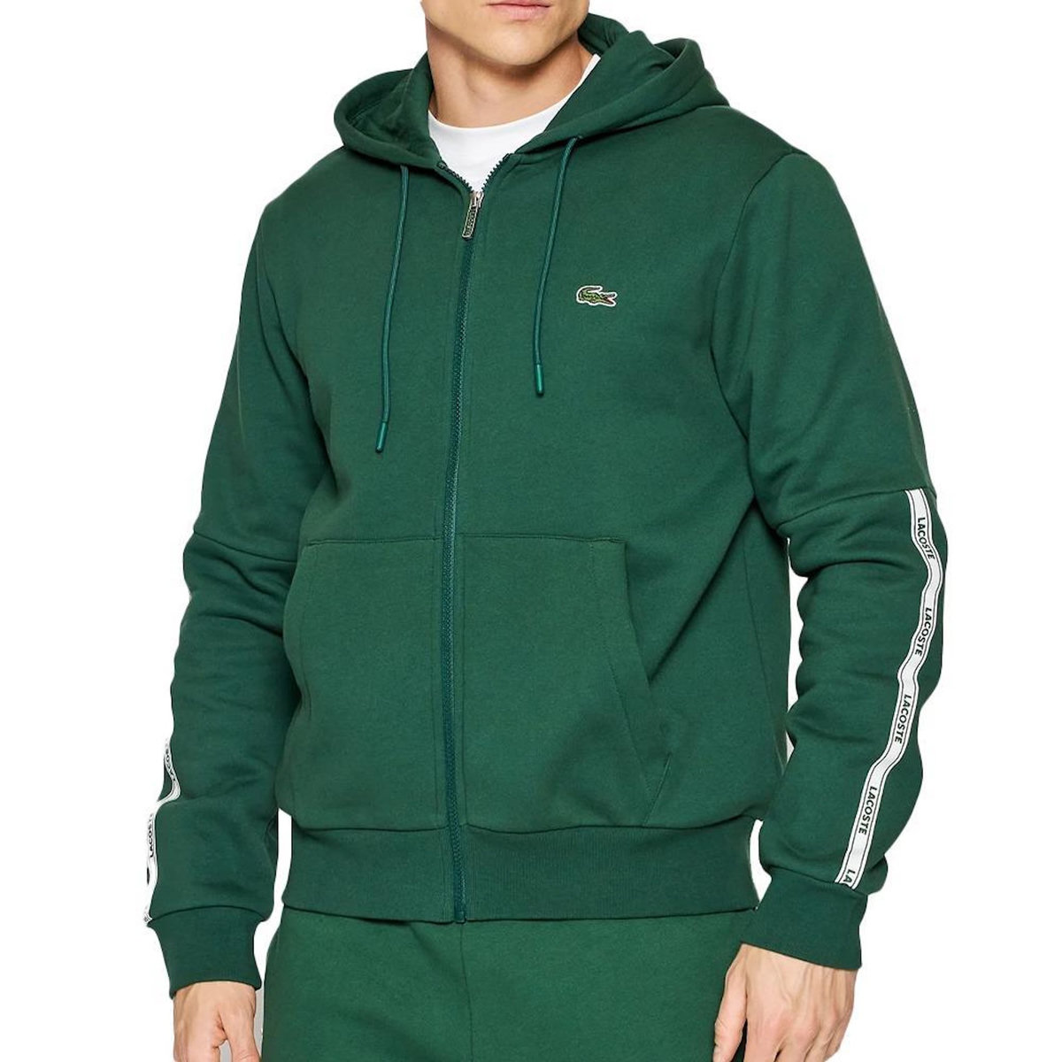 Lacoste Sweat Zippée Vert Homme Lacoste SH1209