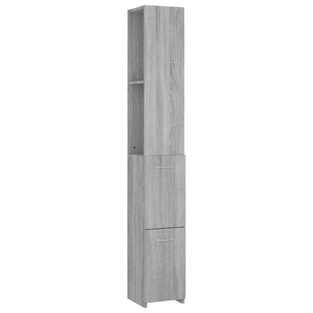 VIDAXL Armoire de bain sonoma gris 25x26,5x170 cm bois d'ingenierie