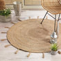 Voir la diapositive 1 : Douceur d'Intérieur Tapis rond 120 cm jute Sanda argent