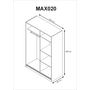 Voir la diapositive 4 : Armoire 2 portes coulissantes BRAGA L120CM