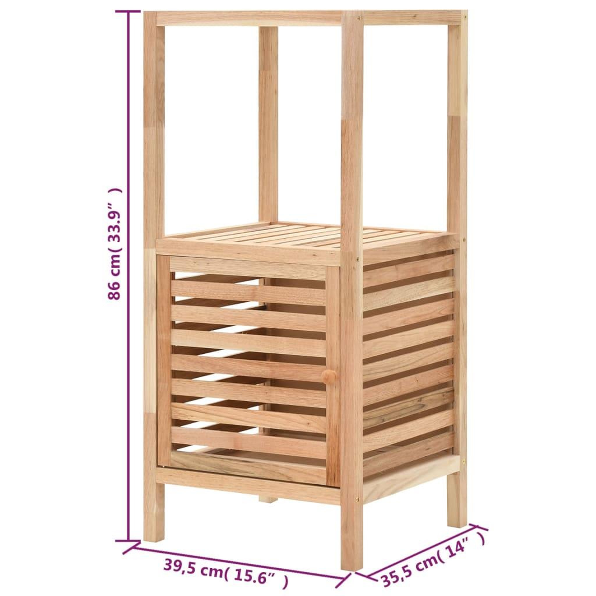 Voir la diapositive 6 : VIDAXL Armoire de salle de bain Bois de noyer 39,5x35,5x86 cm