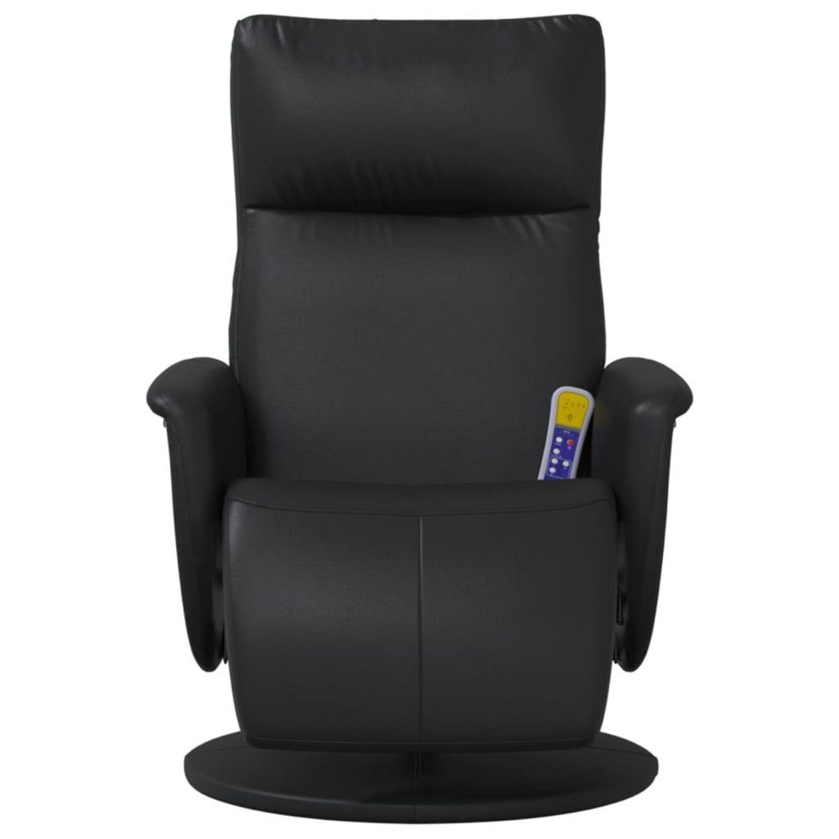 VIDAXL Fauteuil inclinable de massage repose-pieds noir similicuir