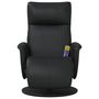 Voir la diapositive 3 : VIDAXL Fauteuil inclinable de massage repose-pieds noir similicuir