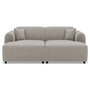 Voir la diapositive 1 : LISA DESIGN Aumance - canapé droit 4 places avec double méridienne assise profonde en velours texturé