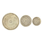 ATMOSPHERA Lot de 3 Plateaux Déco en Métal  Samir  57cm Doré