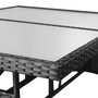 Voir la diapositive 4 : VIDAXL Table de jardin Noir 140x80x74 cm Resine tressee