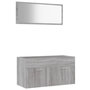 Voir la diapositive 2 : VIDAXL Ensemble de meubles de salle de bain 2 pcs Sonoma gris