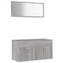 Voir la diapositive 2 : VIDAXL Ensemble de meubles de salle de bain 2 pcs Sonoma gris