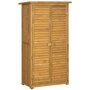 Voir la diapositive 1 : OUTSUNNY Armoire de jardin abri jardin remise pour outils sur pied 2 étagères portes persiennes toit bitumé étanche bois sapin pré-huilé