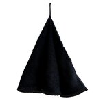 SOLEIL D'OCRE Torchon rond en coton EPONGE anthracite, par Soleil d'ocre